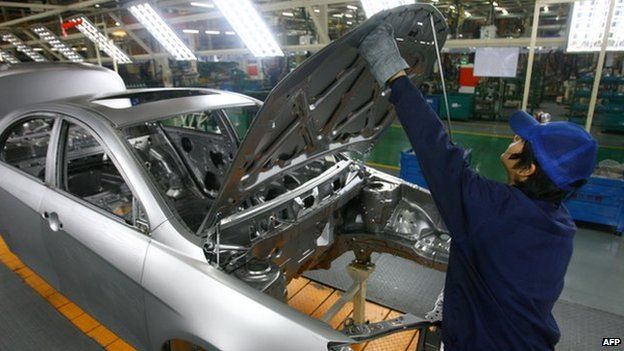 Workers in a Geely factory