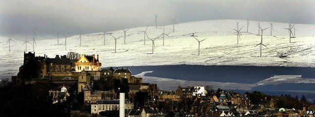 Braes of Doune wind farm near Stirling