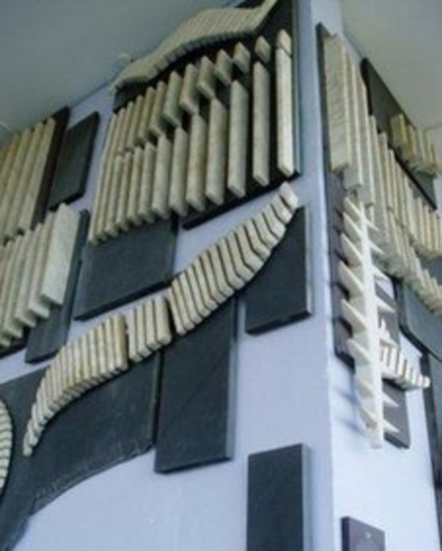 New home for artist Jonah Jones' Coleg Harlech sculpture BBC News