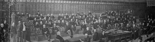 Illustration of the House of Lords in 1910