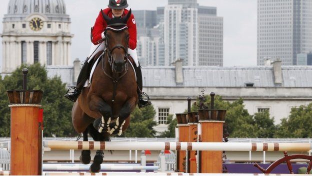 Tiffany Foster competes at the London Olympics
