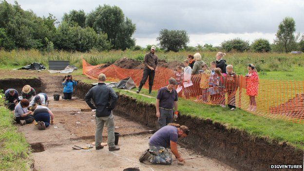 Trench at Flag Fen dig