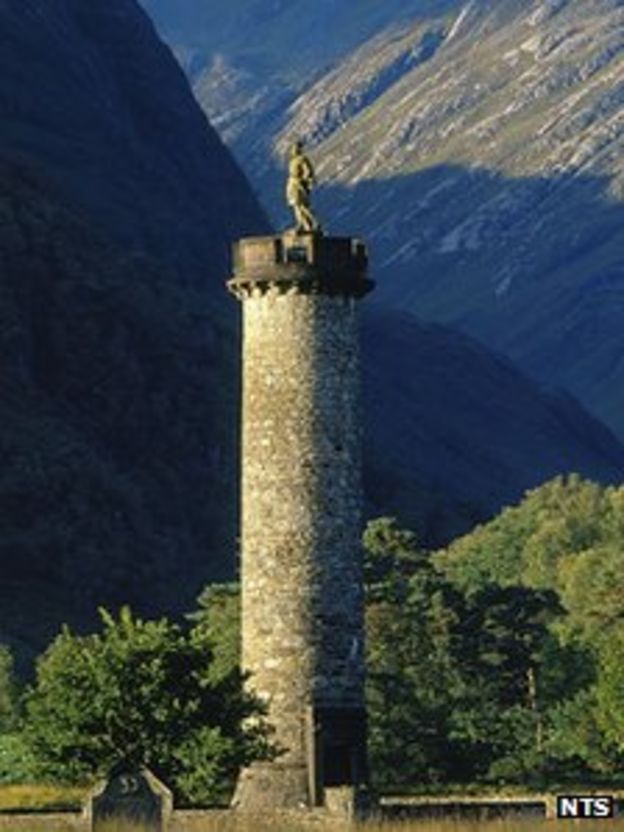 Glenfinnan Monument 'leaning to the side' BBC News