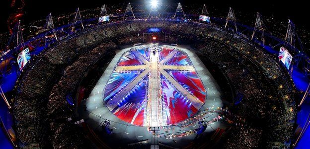 Union flag in Olympic stadium