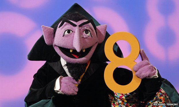 Count von count holding the number eight