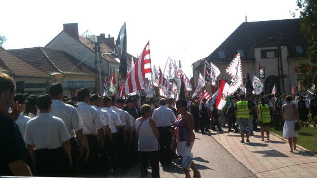 Far-right march in Devecser, 5 Aug 12