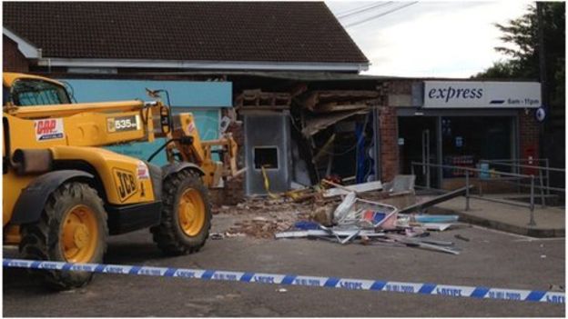 Digger Used In Norfolk Cash Machine Raid Bbc News 