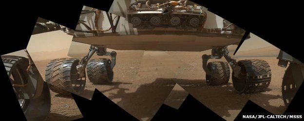 Underbelly of Mars rover