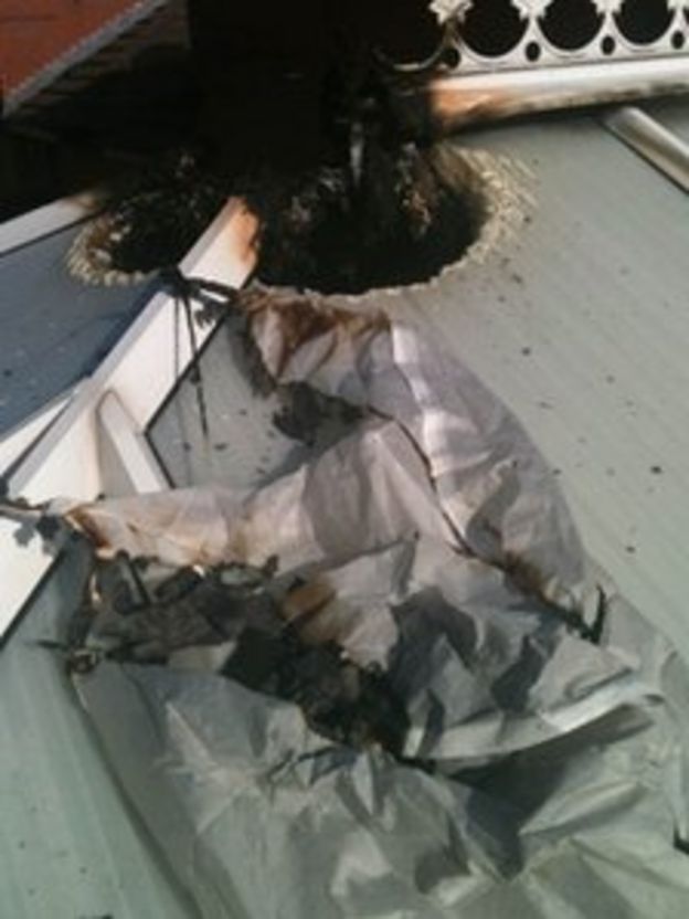 Chinese lantern causes Flintshire conservatory fire BBC News