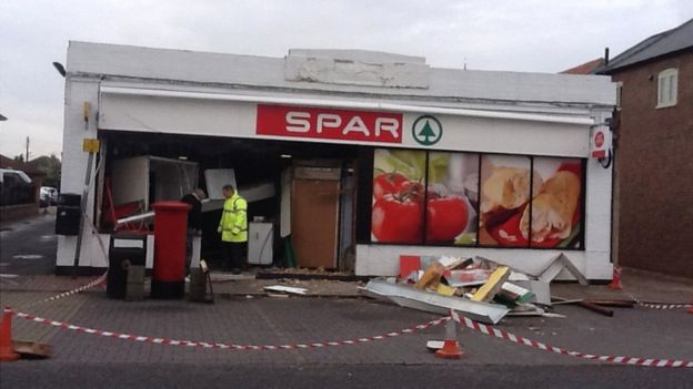 Thieves Use Digger To Steal Fourth Co Op Cash Machine Bbc News 