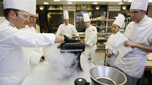 chefs with liquid nitrogen