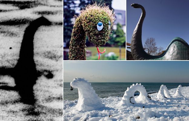 Various images of the Loch Ness monster