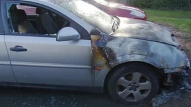 Arson attacks on cars in Telford: Nyle Keay convicted - BBC News