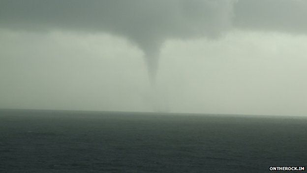 Water spout seen off Isle of Man coast - BBC News