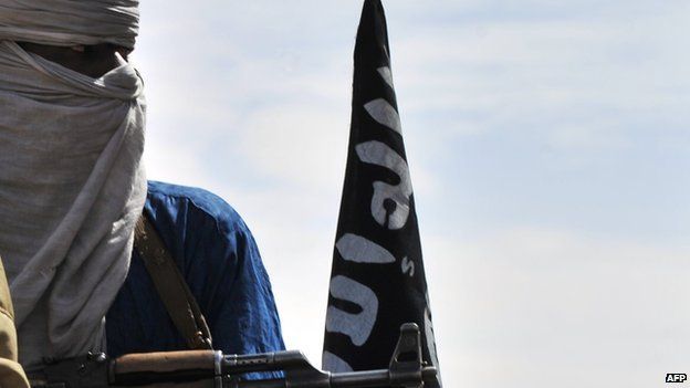 A Islamist policeman pictured on patrol in Gao in July 2012