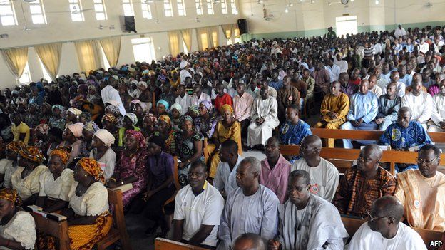 Christian worshippers in Maiduguri, Nigeria - 2012