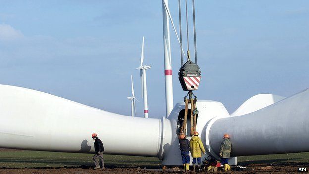 Wind farm under construction