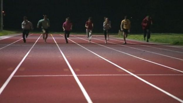 Gloucester athletics track reopened after refit - BBC News