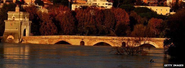 Swollen River Tiber, Rome (Getty Images)