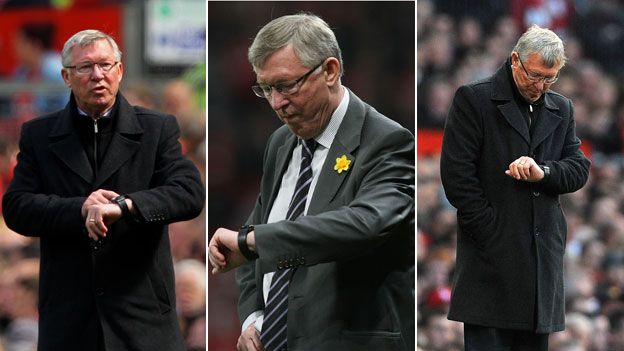 Fergie looking at his watch