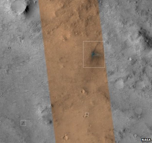 Curiosity rover landing leaves mess on Mars BBC Newsround