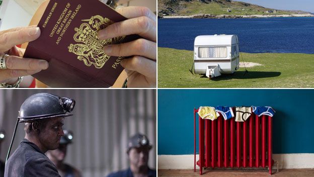 Passport, caravan, radiator and miner