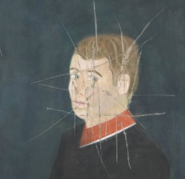 Aitchison's slashed self-portrait bought by gallery - BBC News