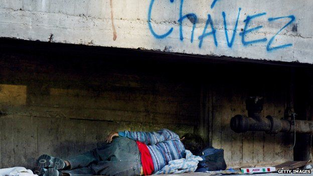 Homeless boy in Venezuela