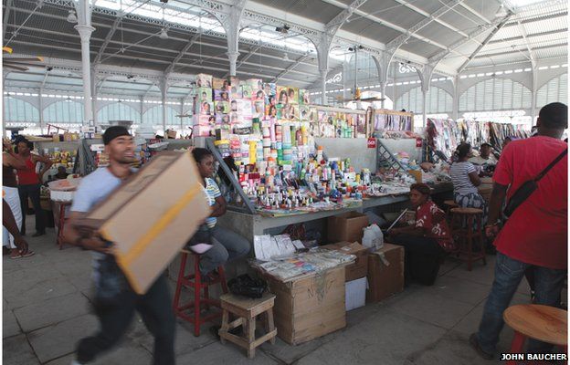 Inside Haiti's Iron Market - BBC News