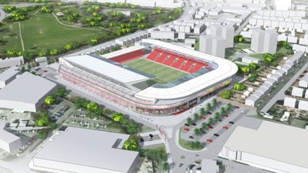 Bristol City FC unveils plans to redevelop Ashton Gate - BBC News