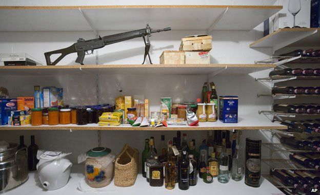 Army gun in larder