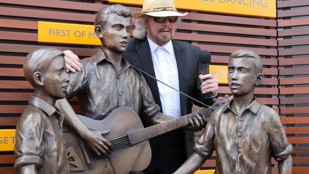 The Bee Gees statue in Australia