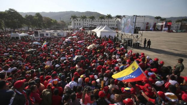 In pictures: Hugo Chavez funeral - BBC News