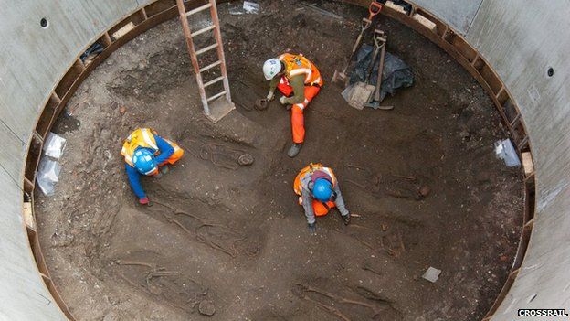Crossrail excavations at Charterhouse Square