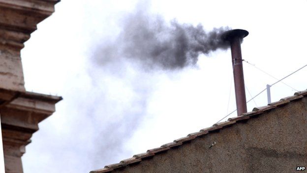 Black smoke at the papal conclave