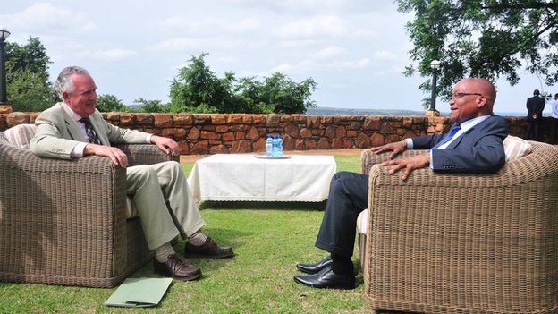 Peter Hain interviewing President Zuma