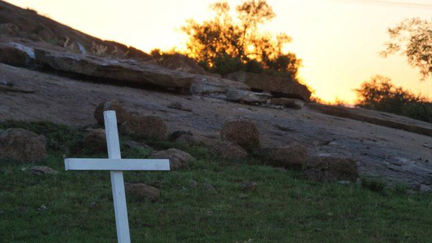 A cross at Marikana