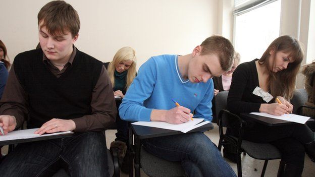 Students in a classroom at the European Humanities University (EHU) in Vilnius (2011)