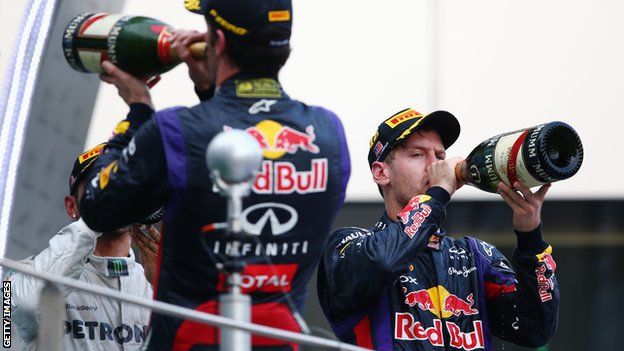 Red Bull's Mark Webber and Sebastian Vettel