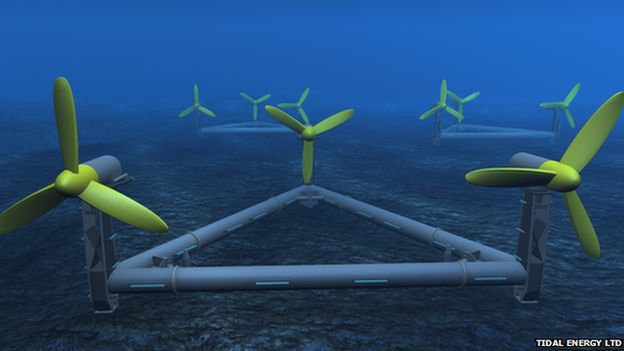 An architect's impression of the seabed generator