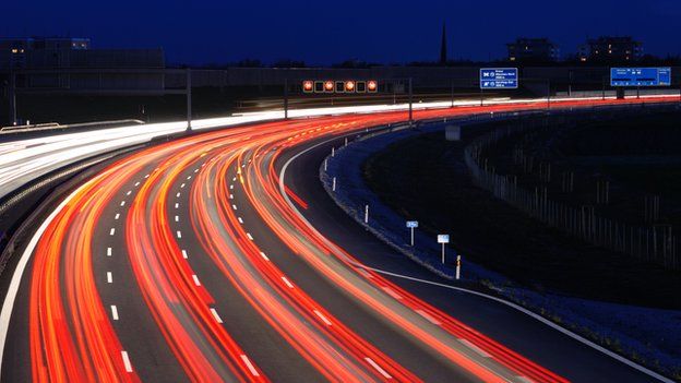 Autobahn by night