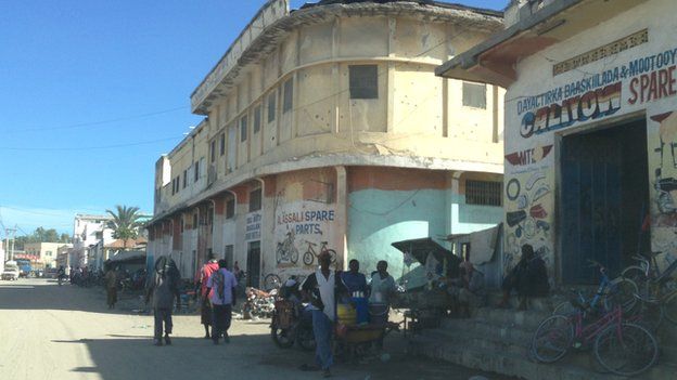 A street in Mogadishu, Somalia - May 2013