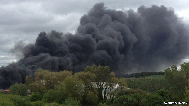 Flintshire Fire: Crews Tackle Greenfield Factory Blaze - Bbc News