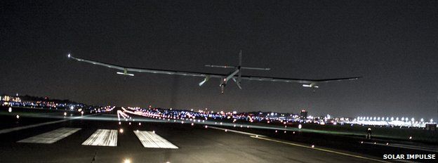 Solar Impulse plane arrives in St Louis