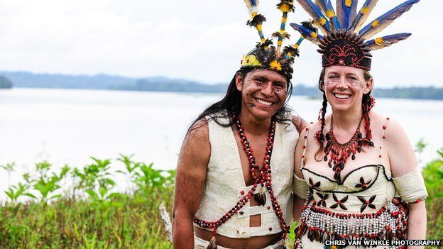 Mari Muench fell in love with shaman and community leader Patricio Jipa during a holiday in Ecuador