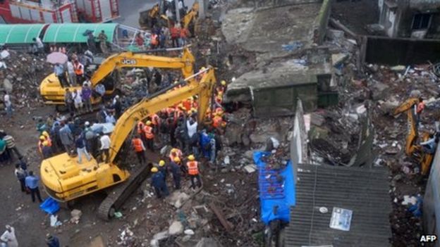 Mumbai building collapse kills 10 - BBC News