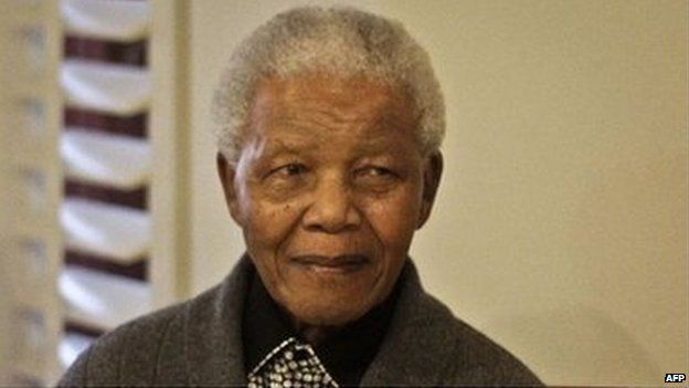 Former South African President Nelson Mandela during the celebration of his 94th birthday in 2012