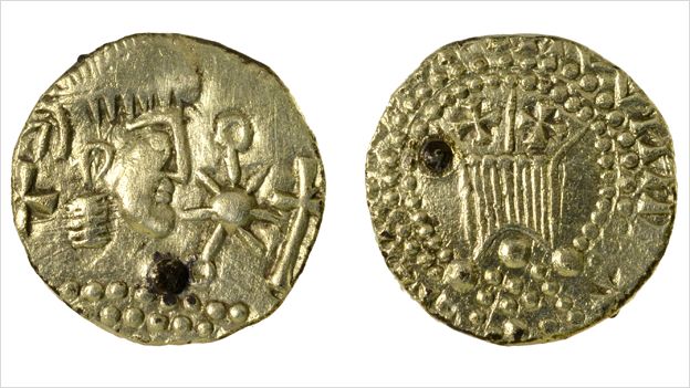 Pale gold Anglo-Saxon shilling