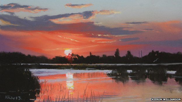 Broadland sunset (detail)