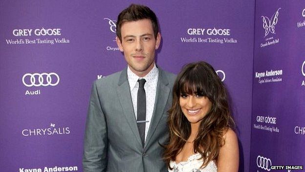 Actors Cory Monteith and Lea Michele at the Chrysalis Butterfly Ball in Los Angeles, US, 8 June 2013